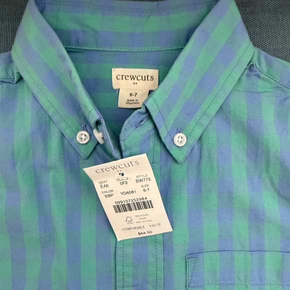 J. Crew Jcrew Boys' long-sleeve printed flex shirt size 6-7 - Picture 4 of 4